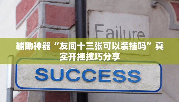辅助神器“友间十三张可以装挂吗”真实开挂技巧分享