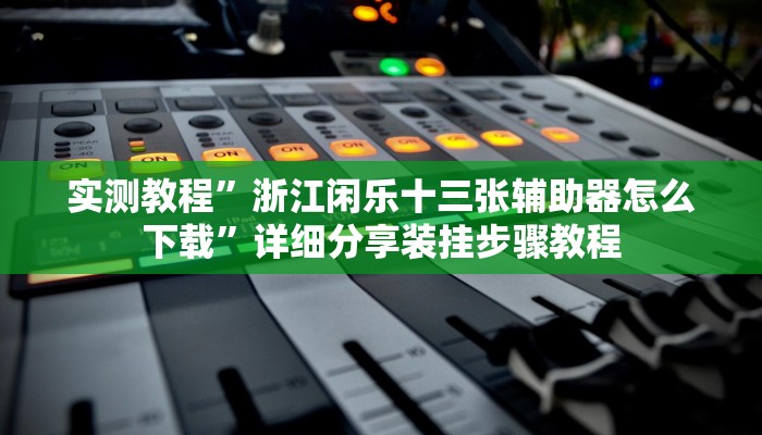 实测教程”浙江闲乐十三张辅助器怎么下载”详细分享装挂步骤教程