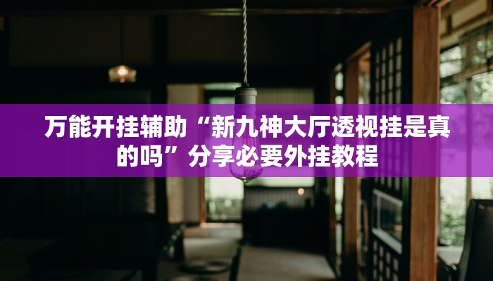 万能开挂辅助“新九神大厅透视挂是真的吗”分享必要外挂教程