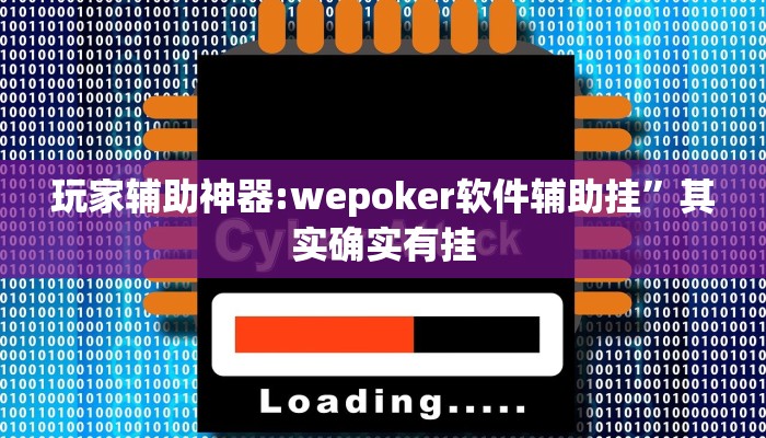 玩家辅助神器:wepoker软件辅助挂”其实确实有挂