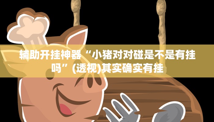 辅助开挂神器“小猪对对碰是不是有挂吗”(透视)其实确实有挂