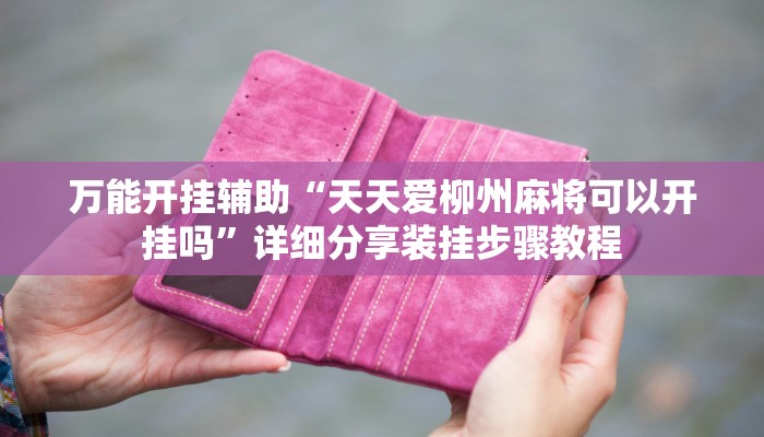 万能开挂辅助“天天爱柳州麻将可以开挂吗”详细分享装挂步骤教程