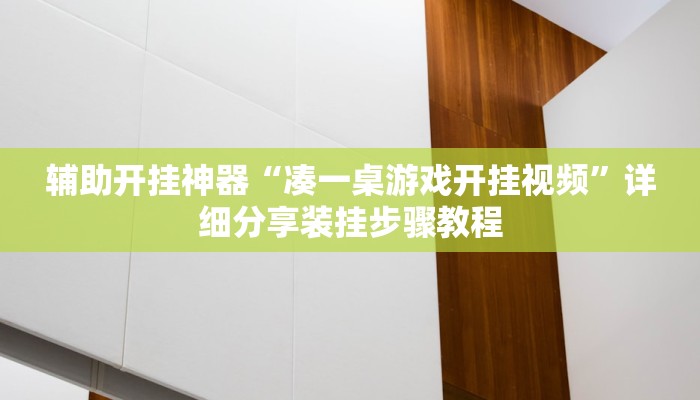 辅助开挂神器“凑一桌游戏开挂视频”详细分享装挂步骤教程