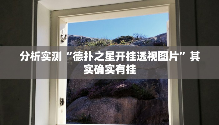 分析实测“德扑之星开挂透视图片”其实确实有挂