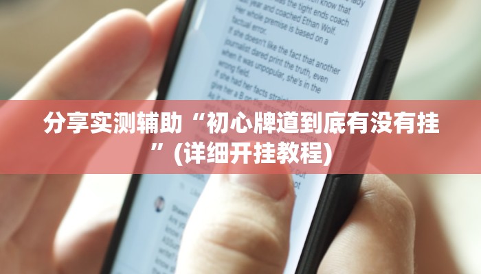 分享实测辅助“初心牌道到底有没有挂”(详细开挂教程)